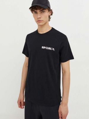 Бавовняна футболка з принтом Rip Curl чорна