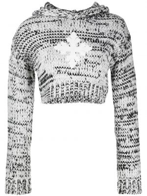 Плетен пуловер с качулка Smfk