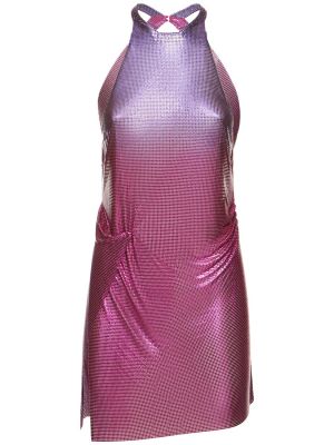 Asimetrična mini obleka z mrežo Fannie Schiavoni