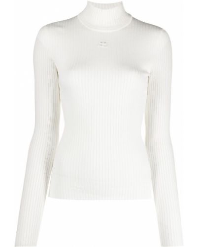 Jersey con estampado de tela jersey Courrèges blanco