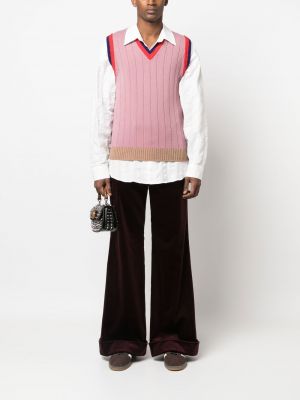 Pruhovaná vesta Gucci růžová