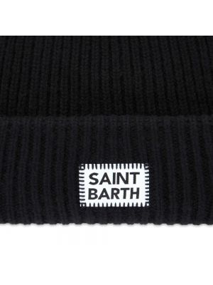 Dzianinowa haftowana czapka Mc2 Saint Barth czarna