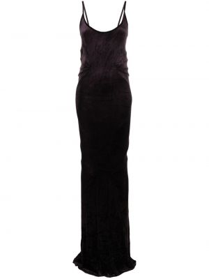 Aksamitna sukienka wieczorowa Rick Owens Lilies fioletowa