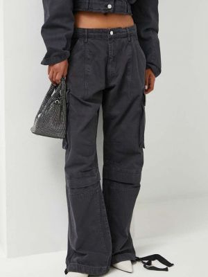 Дънки с висока талия Moschino Jeans черно