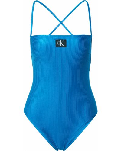 Vientisas maudymosi kostiumėlis Calvin Klein mėlyna