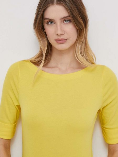 Тениска Lauren Ralph Lauren жълто