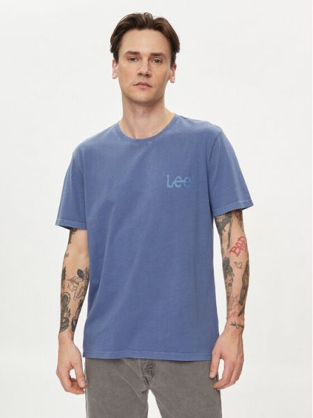 Priliehavé tričko Lee modrá