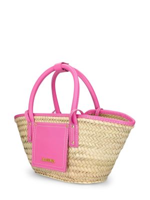 Kožna torba za plažu Jacquemus ružičasta