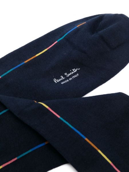 Pruhované bavlněné ponožky Paul Smith modré