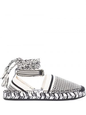 Sjekket espadrillos Chloe hvit