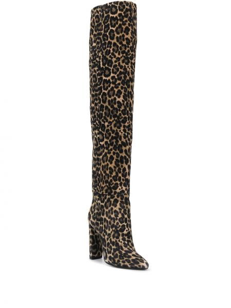 Botas con estampado leopardo Saint Laurent