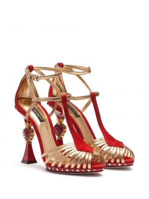 Sandalias con tacón Dolce & Gabbana rojo