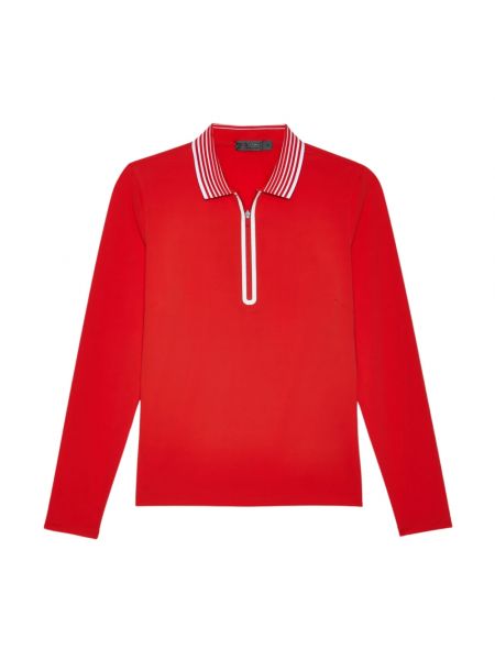 Poloshirt mit reißverschluss G/fore rot