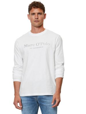 Поло тениска с дълъг ръкав Marc O'polo бяло