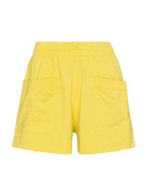 Pantaloncini di cotone in jersey Dries Van Noten giallo