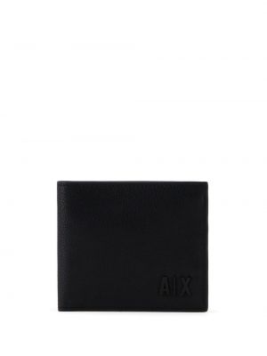 Peňaženka s potlačou Armani Exchange čierna