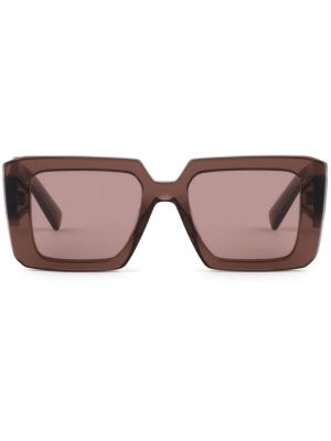 Priehľadné slnečné okuliare Prada Eyewear hnedá