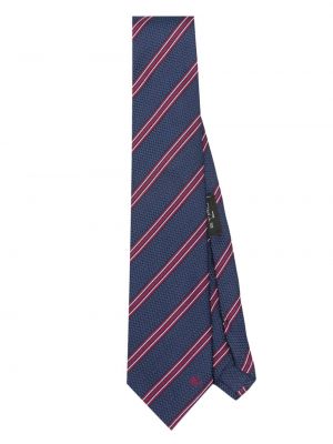 Dryžuotas šilkinis kaklaraištis Etro