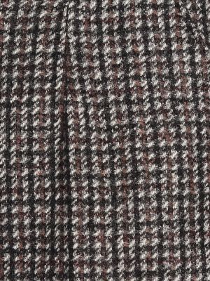 Pantaloncini a vita alta di lana a quadri Dolce&gabbana grigio