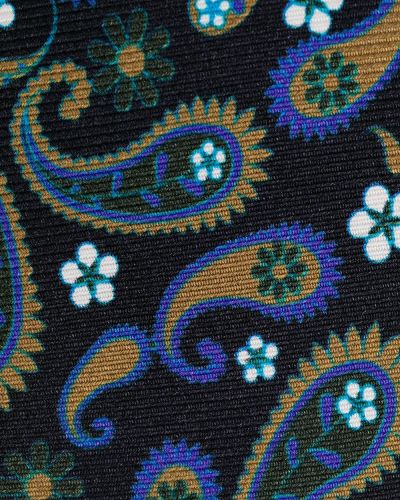 Corbata de cachemir con estampado con estampado de cachemira Kiton negro