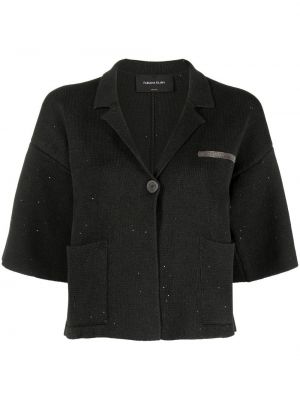 Pailletten strickjacke Fabiana Filippi grün