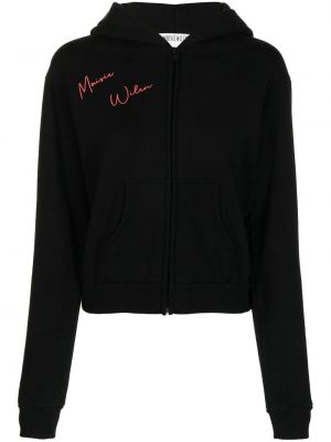 Kapučdžemperis ar apdruku Maisie Wilen melns