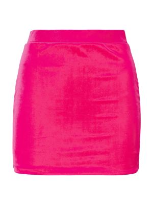 Aksamitna mini spódniczka Vetements różowa