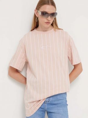 Памучна тениска Karl Kani розово