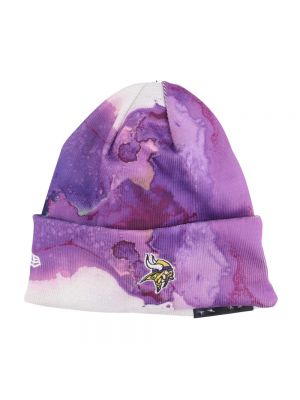 Dzianinowa czapka New Era fioletowa