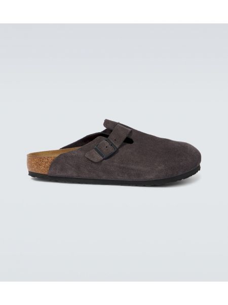 Ruskind clogs Birkenstock grå