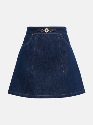 Джинсовая юбка с высокой талией Patou синяя