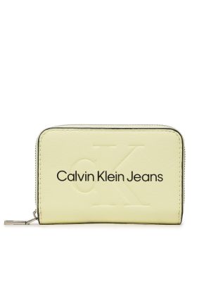 Novčanik s patentnim zatvaračem s patentnim zatvaračem Calvin Klein Jeans zelena