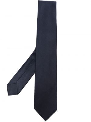Pletená hedvábná kravata Barba modrá