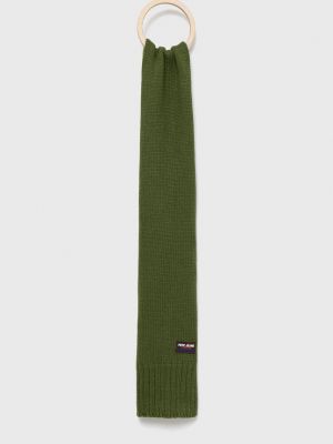 Šátek z vlněné směsi Pepe Jeans zelená barva, hladký
