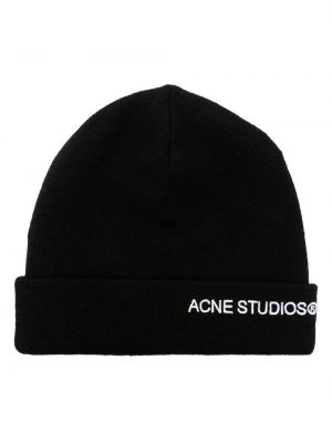 Vilnonis siuvinėtas kepurė Acne Studios