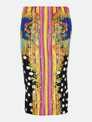 Midi sukňa s potlačou z polyesteru Versace