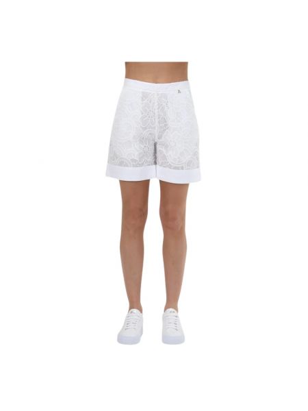 Spitzen shorts mit spitzer schuhkappe Twinset weiß