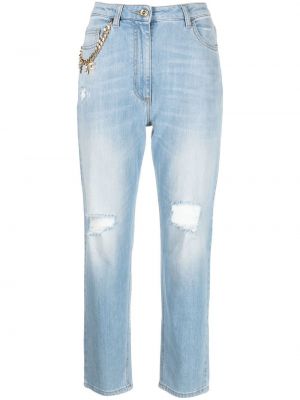 Avsmalnande jeans Elisabetta Franchi blå