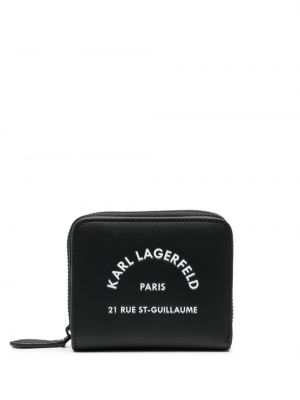 Кожено портмоне Karl Lagerfeld черно