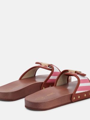 Kožené sandály Eres růžové