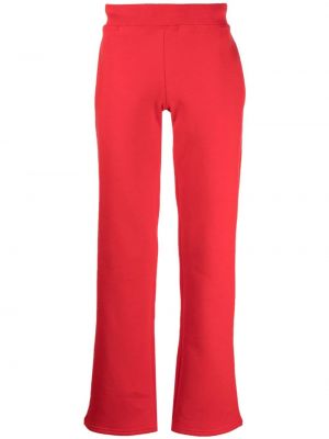 Pantaloni din bumbac cu imagine Mowalola roșu