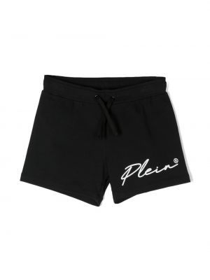 Puuvilla shortsit tytöille Philipp Plein Junior musta