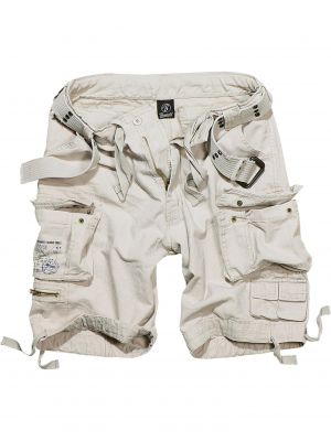 Pantaloni scurți cargo Brandit alb