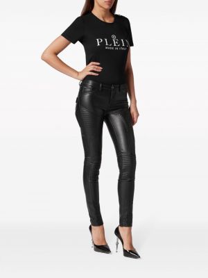 Kalhoty skinny fit Philipp Plein černé