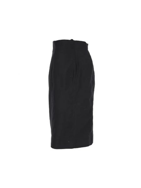Spódnica bawełniana retro Yves Saint Laurent Vintage czarna