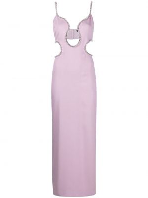 Коктейлна рокля с кристали Amen виолетово