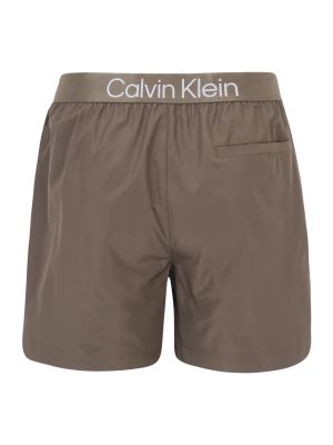 Šortky Calvin Klein Swimwear hnedá
