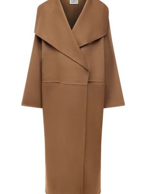 Кашемировое шерстяное пальто TotÊme коричневое