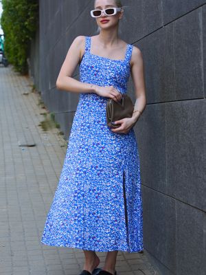 Sukienka długa Madmext niebieska