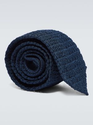 Cravată de mătase tricotate Tom Ford albastru